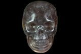 Realistic, Carved, Purple Fluorite Skull #116473-1